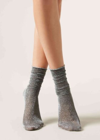 Opaque Glitter Socks
