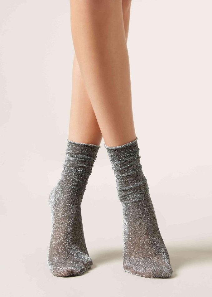 Opaque Glitter Socks Opaque Glitter Socks