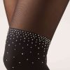 Over-the-Knee Effect 70 Denier Tights with Diamanté Appliqué