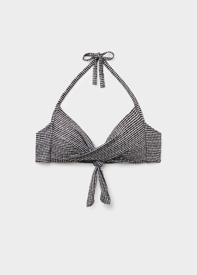 Padded Triangle Bikini Top Black Dots Padded Triangle Bikini Top Black Dots