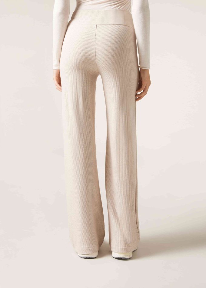 Palazzo Trousers with Cashmere