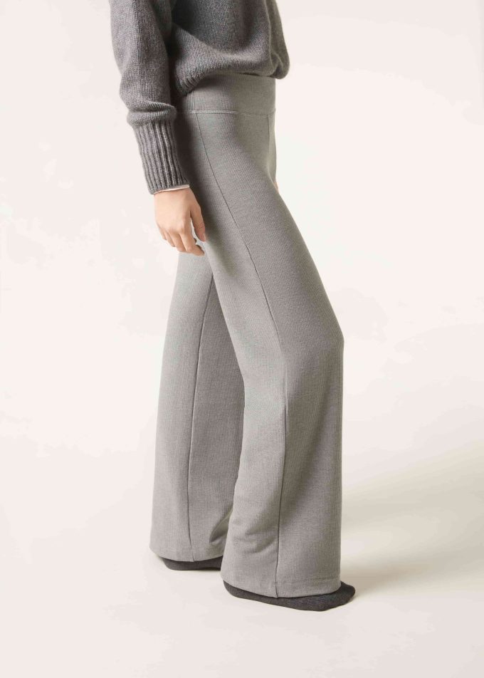 Palazzo Trousers with Cashmere