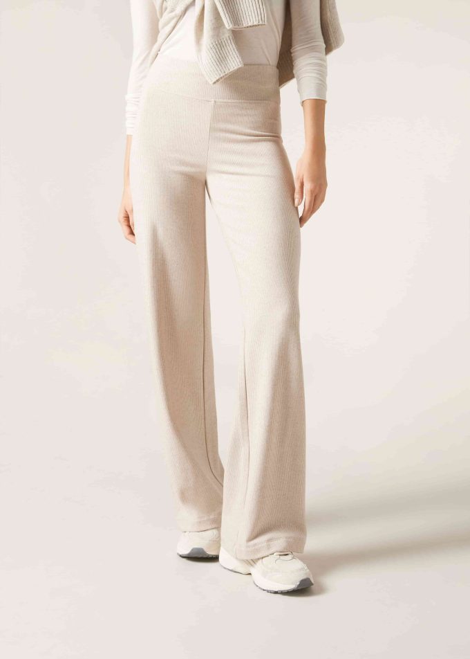 Palazzo Trousers with Cashmere
