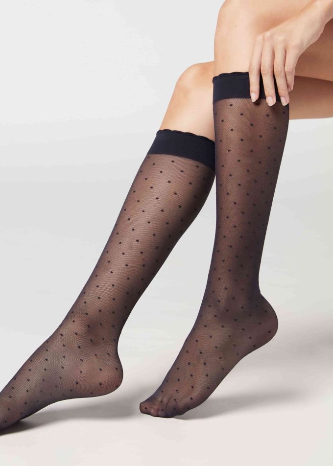 Patterned knee-high socks
