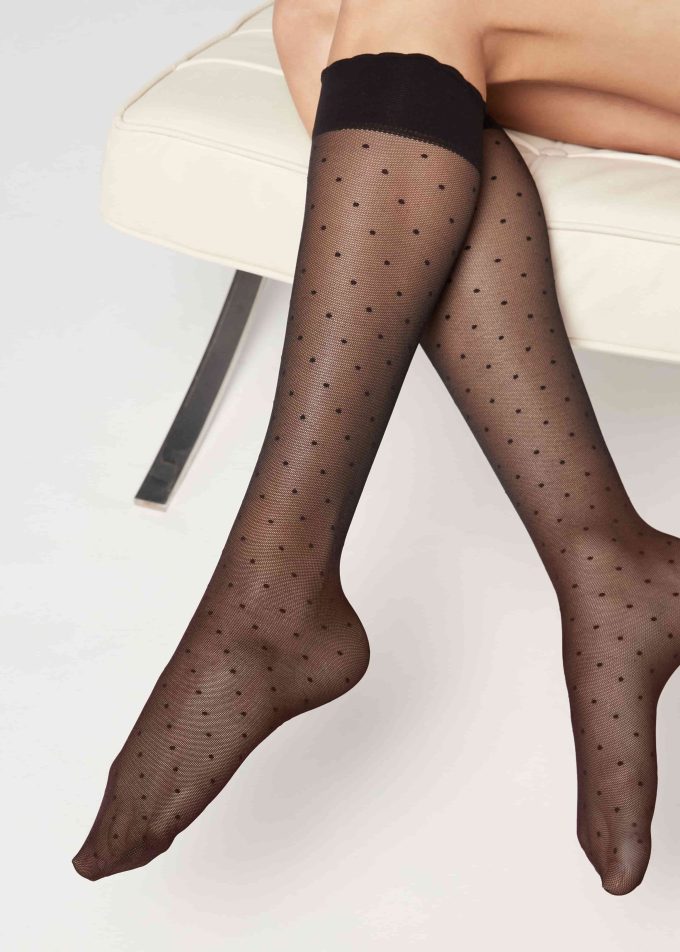 Patterned knee-high socks