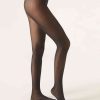 Pinstripe 40 Denier Micronet Tights