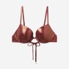Push-Up Bikini Top Metallic Skin