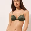 Push-Up Bikini Top Shiny Satin