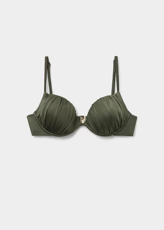 Push-Up Bikini Top Shiny Satin