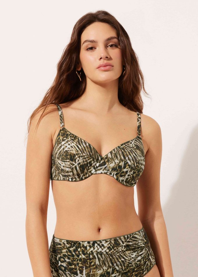 Push-Up Bikini Top Tropical Animalier