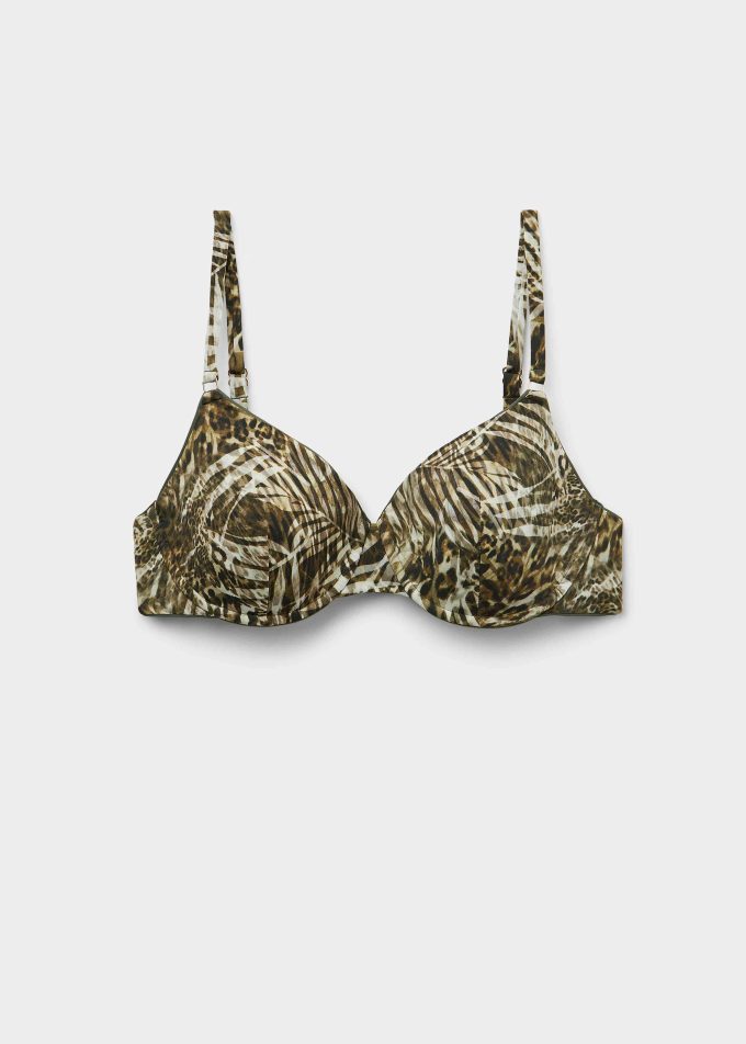 Push-Up Bikini Top Tropical Animalier