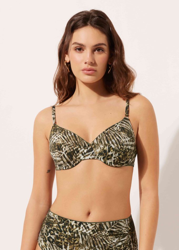 Push-Up Bikini Top Tropical Animalier