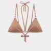 Removable Padding Triangle Bikini Top Golden Gleam