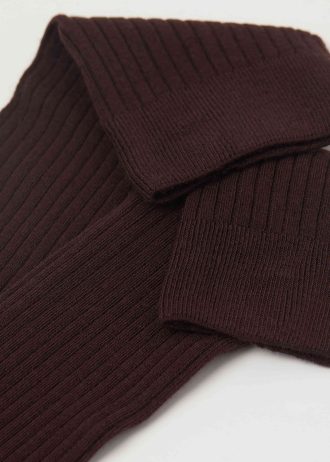 Ribbed Cashmere Long Socks