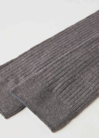 Ribbed Cashmere Long Socks