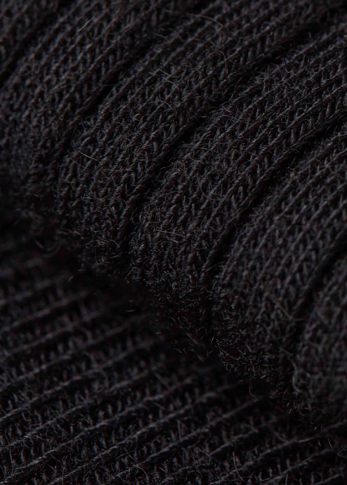 Ribbed Cashmere Long Socks