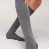 Ribbed Cashmere Long Socks