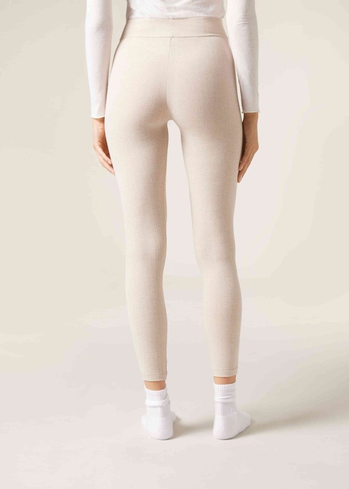 Ribbed Leggings with Cashmere