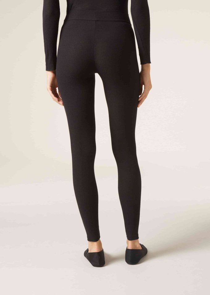 Ribbed Leggings with Cashmere