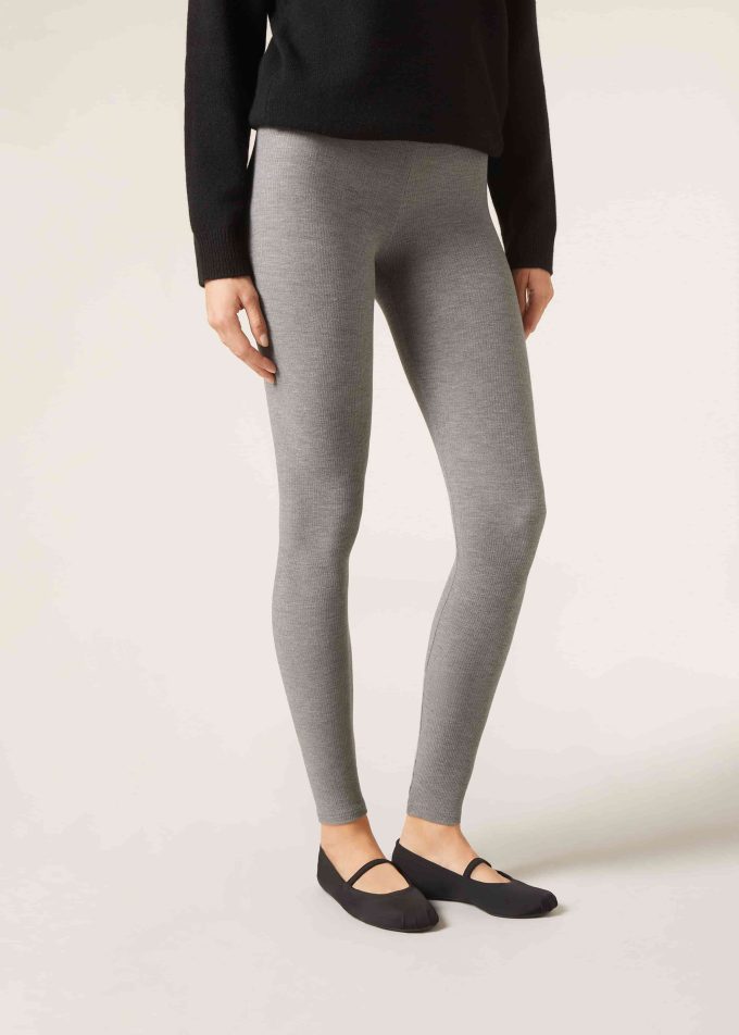 Ribbed Leggings with Cashmere