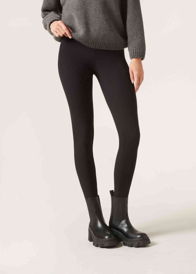 Ribbed Leggings with Cashmere