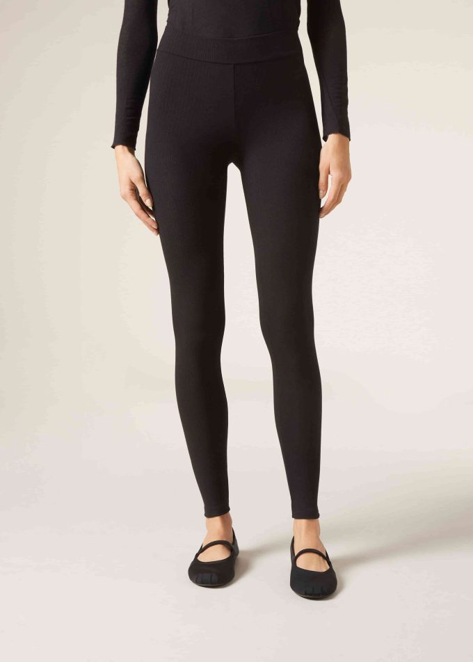 Ribbed Leggings with Cashmere