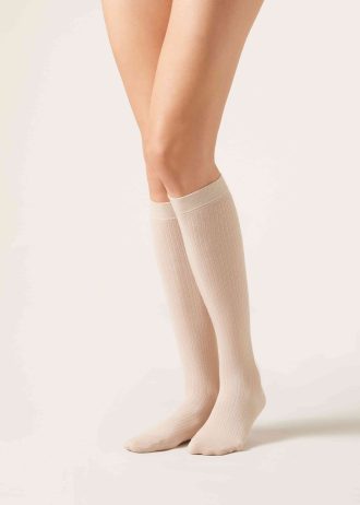 Ribbed Long Socks