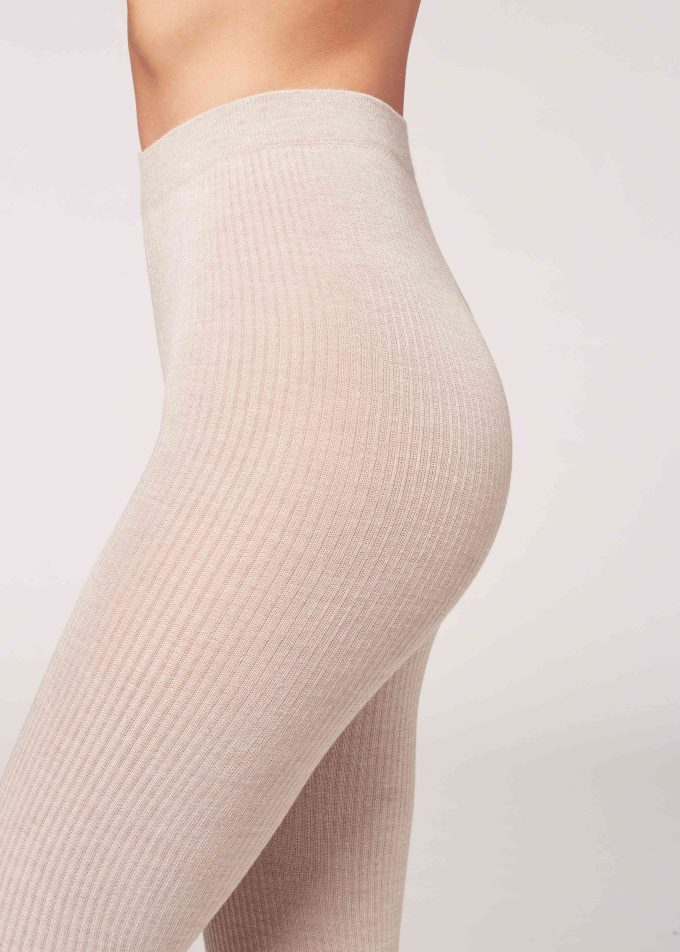Ribbed Tights with Cashmere