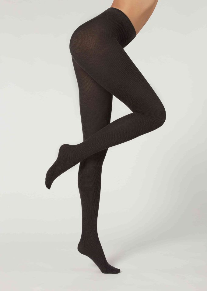 Ribbed Tights with Cashmere
