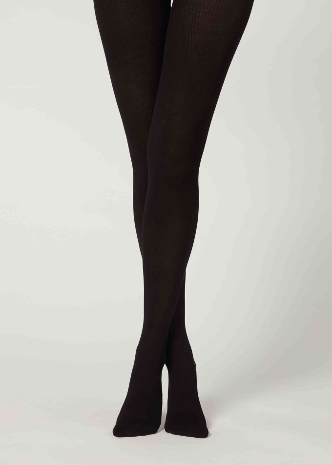 Ribbed Tights with Cashmere