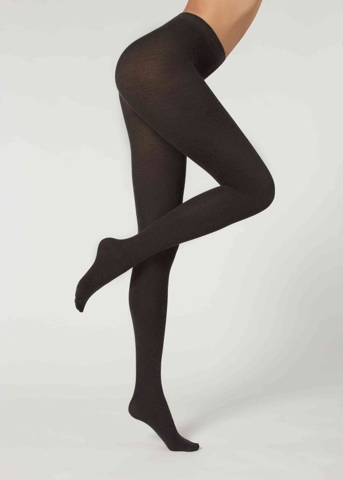 Ribbed Tights with Cashmere