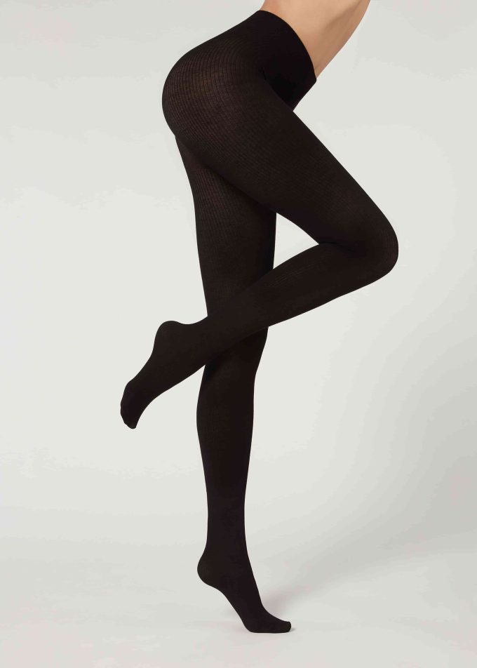 Ribbed Tights with Cashmere
