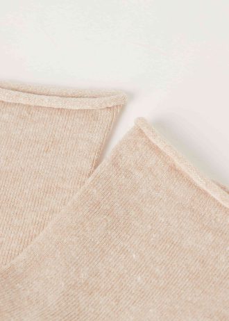 Seamless Short Socks with Linen