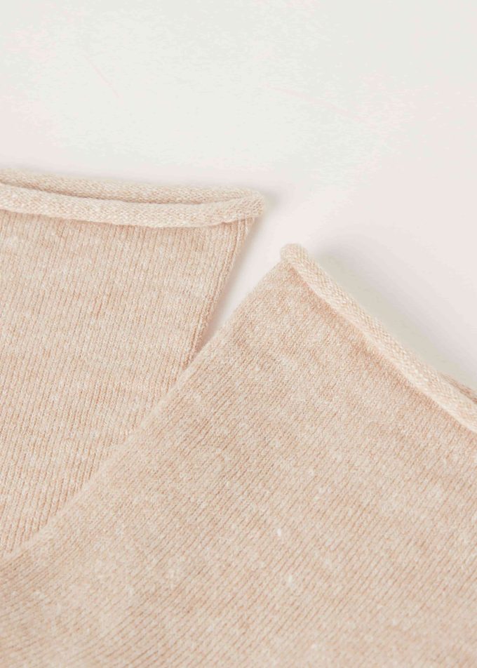 Seamless Short Socks with Linen