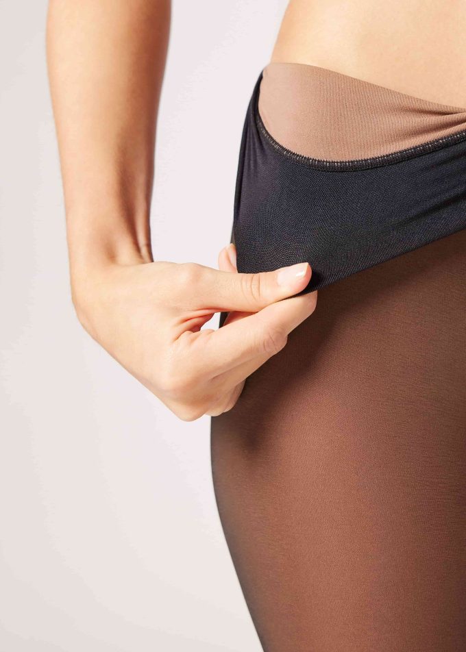 Sheer Effect Opaque Tights