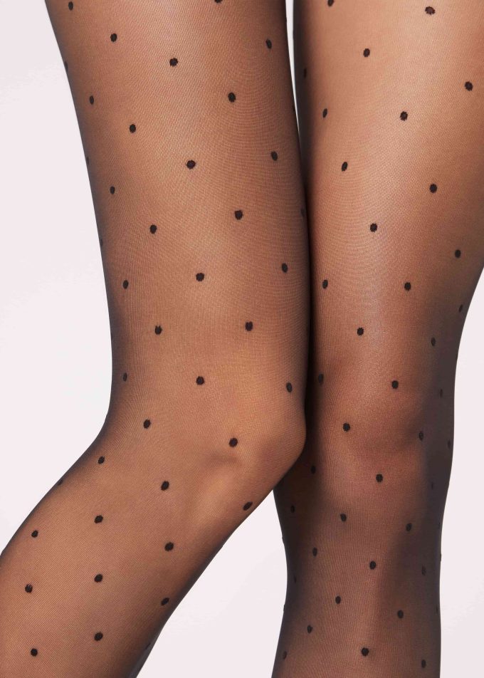 Sheer polka dot tights