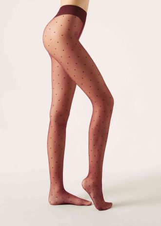 Sheer polka dot tights
