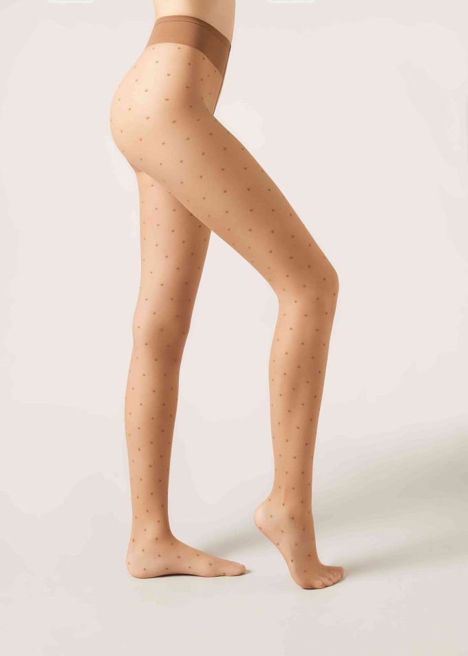 Sheer polka dot tights