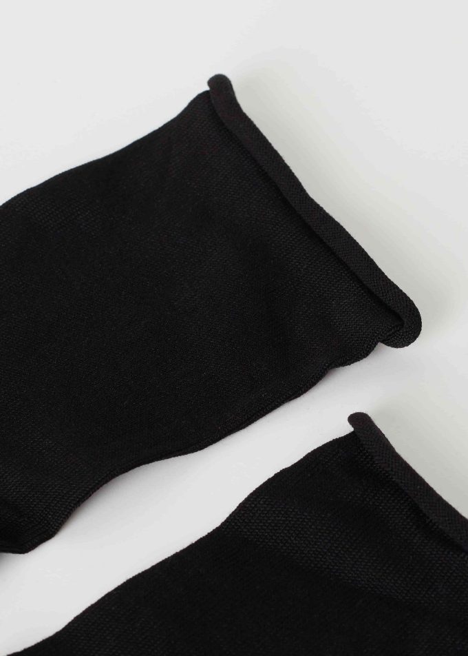 Short Lisle Socks with Raw Cut Cuffs