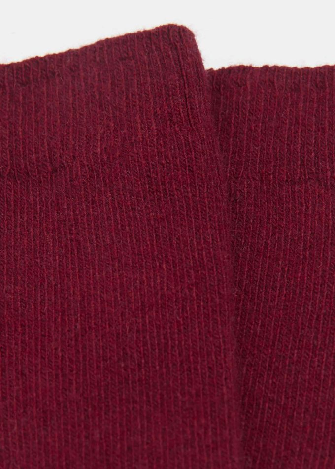 Short Ribbed Socks with Wool and Cashmere