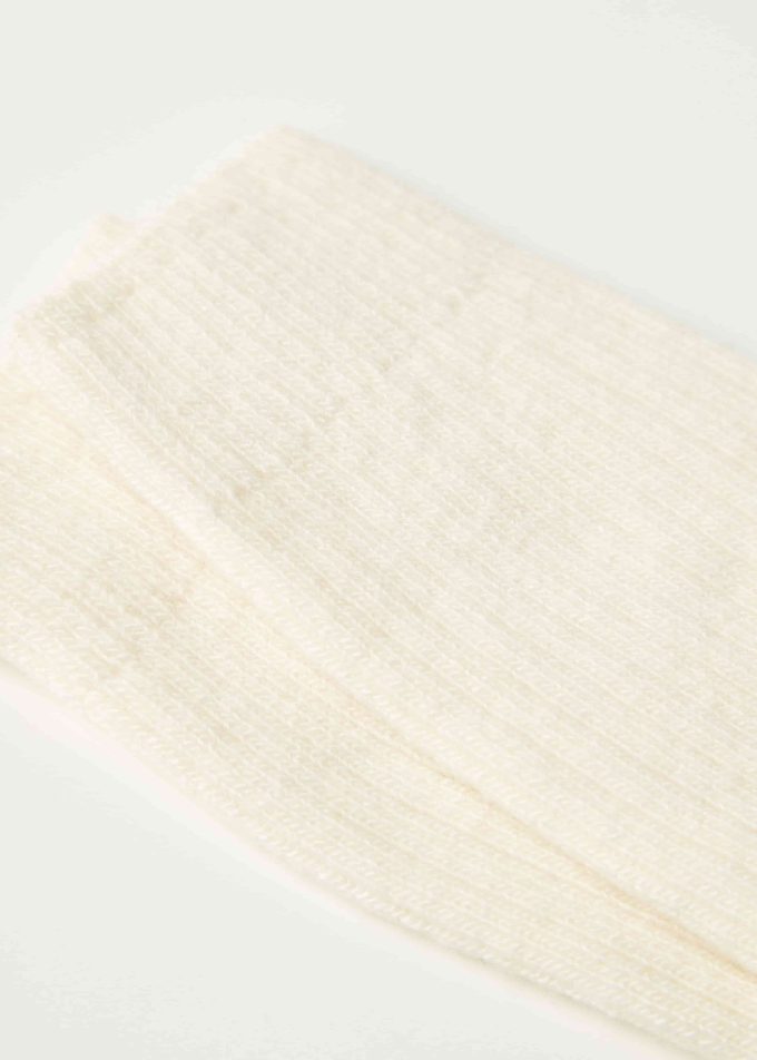 Short Ribbed Socks with Wool and Cashmere