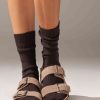 Short Ribbed Socks with Wool and Cashmere