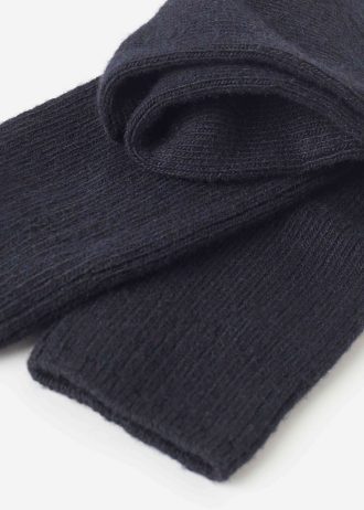 Short Ribbed Socks with Wool and Cashmere
