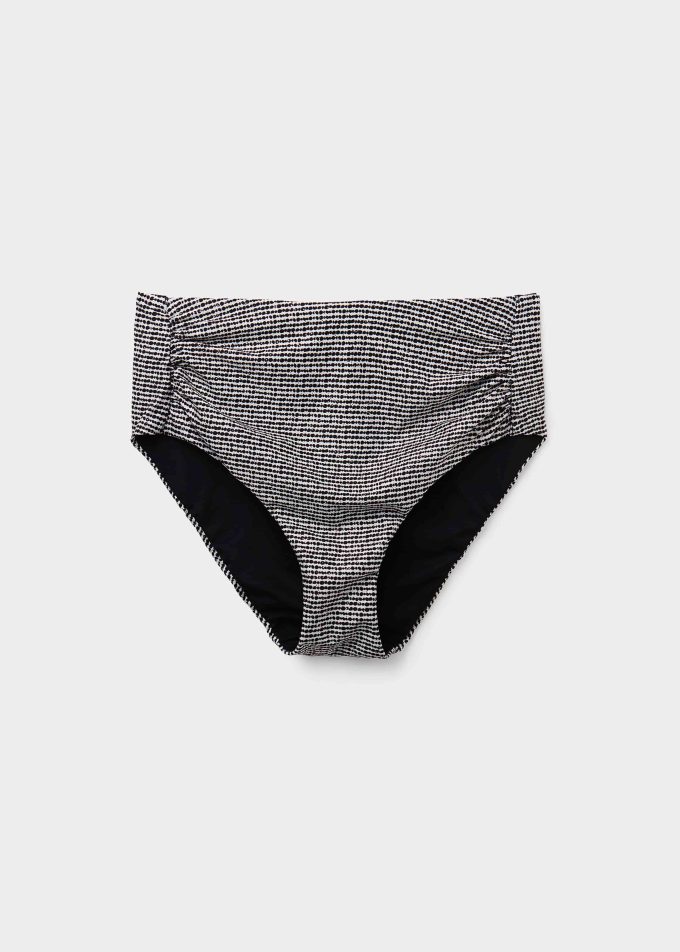 Slimming High-Waisted Bikini Bottoms Black Dots