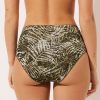 Slimming High-Waisted Bikini Bottoms Tropical Animalier