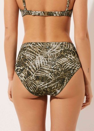 Slimming High-Waisted Bikini Bottoms Tropical Animalier