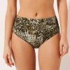 Slimming High-Waisted Bikini Bottoms Tropical Animalier