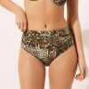 Slimming High-Waisted Bikini Bottoms Tropical Animalier