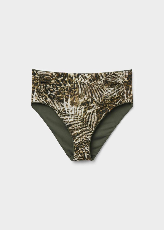Slimming High-Waisted Bikini Bottoms Tropical Animalier