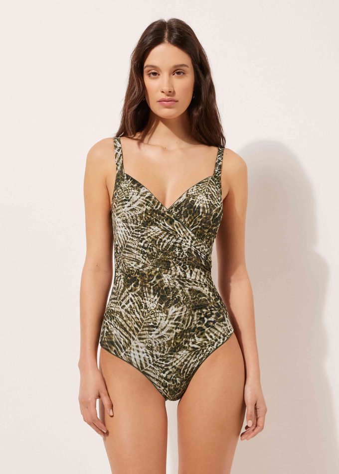 Slimming Swimsuit Tropical Animalier